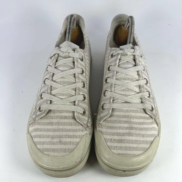 Keen Women's Elsa IV Sneakers US 10 Off White Striped Casual Lace-Up Shoes - Picture 3 of 8